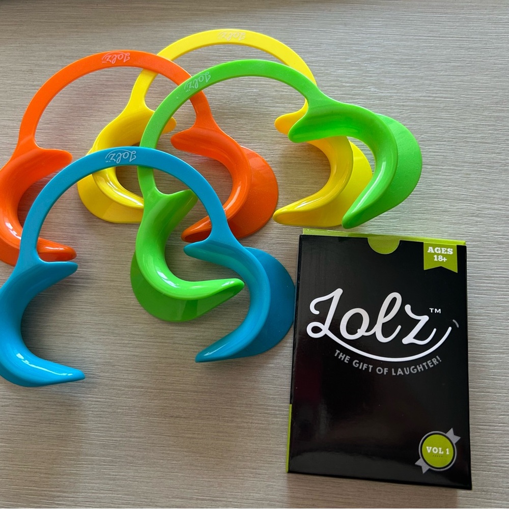 Lolz Party Game Set in Blue, Green, Yellow, Orange